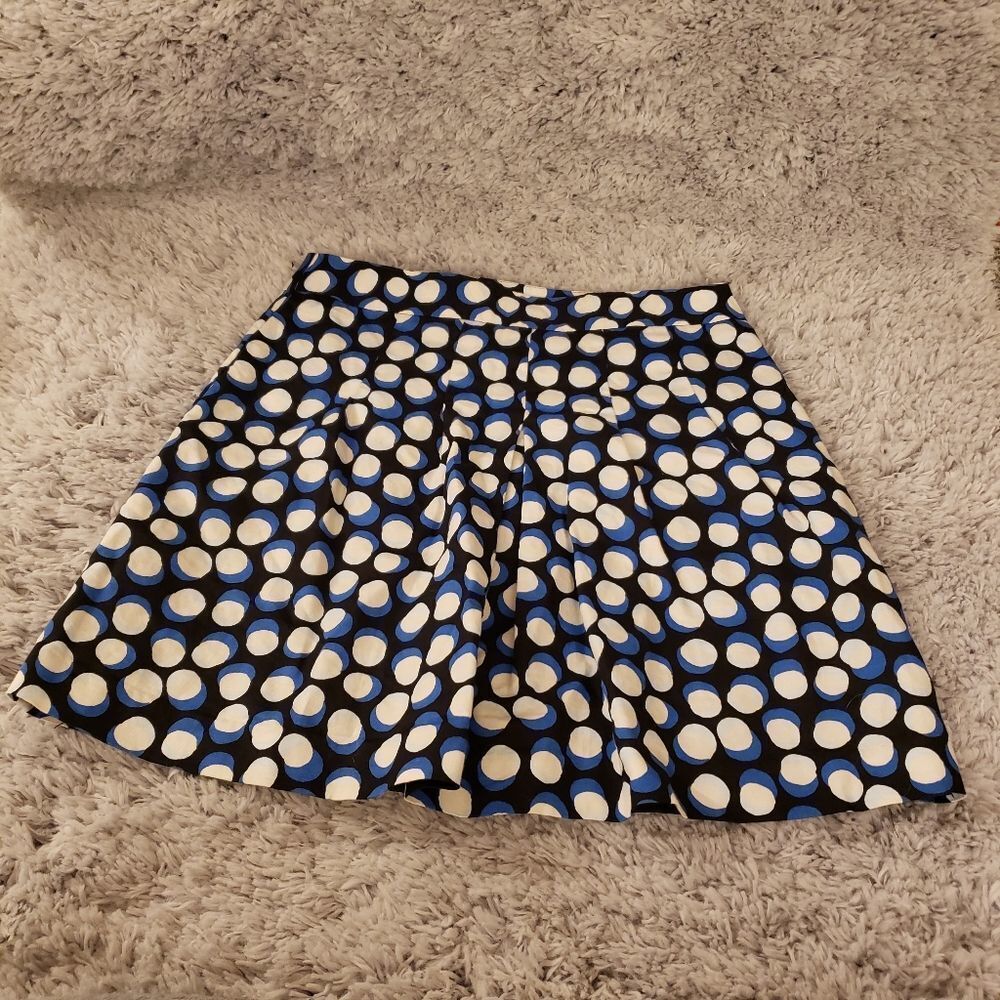 LOFT Dot Pattern Fully Lined Skirt